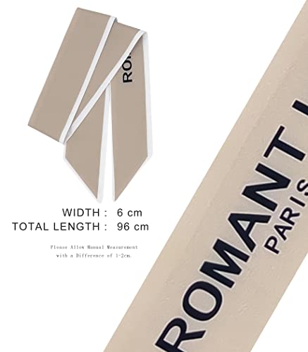 Women's Designer Neckerchief Handbag Handle Ribbon Fashion Scarf Letter Printed Hair Tie3