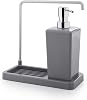 Primanova Luna Kitchen Liquid Soap Dispenser, 420 ml, 21 x 10 x 20 cm, Grey