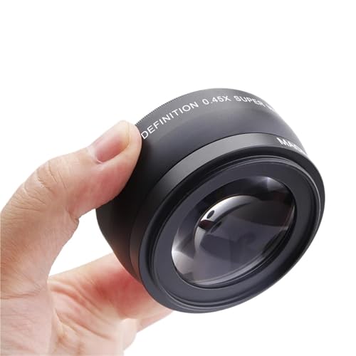Kamera.， Kompatibel mit Canon 0,45x Weitwinkelobjektiv mit Makrofunktion for 46-58mm Filtergewinde(55MM)