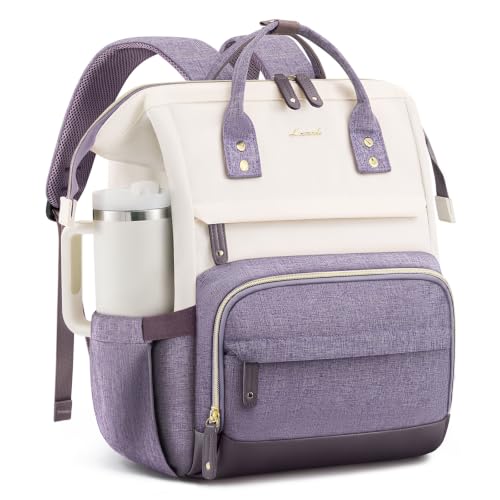 LOVEVOOK Laptop Backpack for Women, 17 Inch Work Business Backpacks Purse With Large Capacity, Waterproof Nurse Bag College Bookbag, Waterproof Casual Daypack for Travel