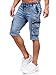 Produktbild BOLF Herren Kurze Jeanshose Shorts Bermudas Jeans Short Kurze Hose Cargo Cargoshorts Destroyed Used Look Denim Stretch Freizeithose HY816A Blau XL [7G7]