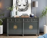Dimensiones: 150 x 40 x 85 cm. Los estantes en los compartimentos de almacenamiento son extraíbles.
