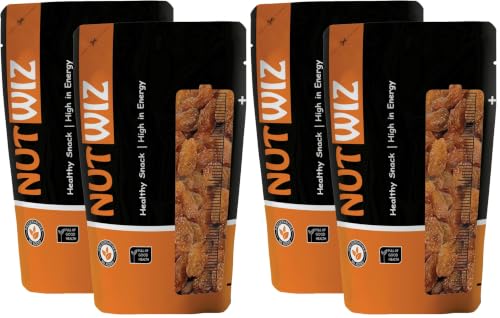 Image of Nutwiz Premium Raisins (Golden Raisins /Munakka, 500G), Fresh (Pack of 2)