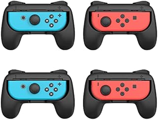 TALK WORKS Nintendo Switch + Switch OLED Joy-Con Controller Grips 4-Pack - Secure Joy-Con Grip, Extended Trigger Buttons, Ergonomic Design for Comfort Hold, Secure Fit for Joy-Con Controllers - Black