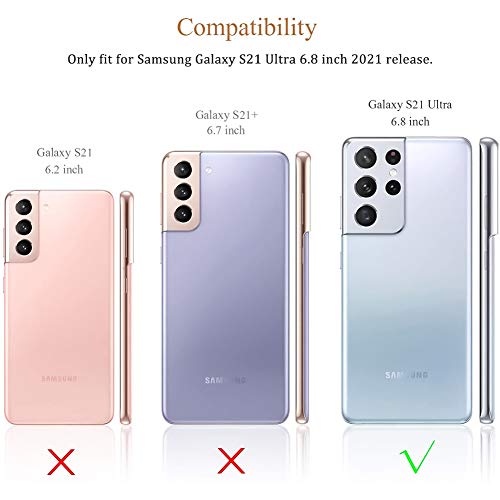 Cuwana Cartoon Case For Samsung Galaxy S21 Ultra Case 6.8 Inch Cute Eeyore Donkey Cartoon Character Design With Lanyard Wrist Strap Band Holder Shockproof Protection Bumper Kickstand Cover #TOP5