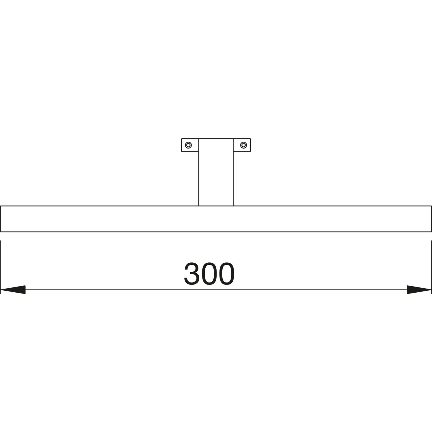 DOMUS LINE LED Spiegelleuchte 30cm Aalto Led Spiegel Beleuchtung für Badezimmer Spiegelschrank, Spiegellampe mit Netzgerät, 3000K warmweiß 5 Watt, schwarz matt 230V
