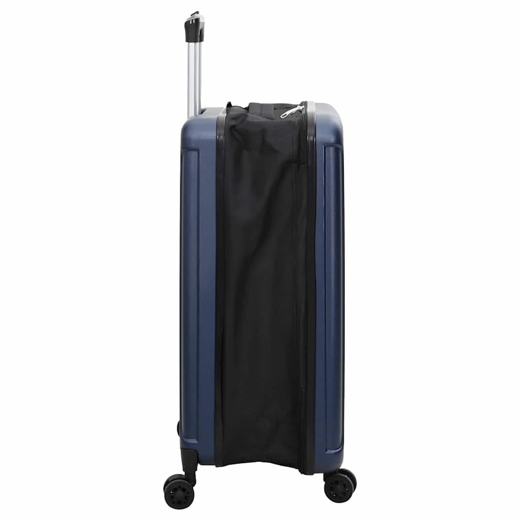 Valigia con lucchetto, rigida in plastica ABS, scura, Blu 3, L
