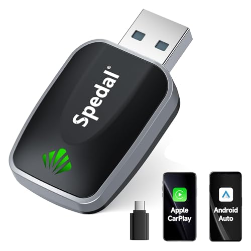 Mini Wireless CarPlay & Android Auto Adapter - 2-in-1 Plug & Play Dongle for iPhone/Android, Convert...