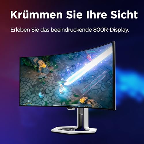 Lenovo Legion Pro 34wd-10 | 34" WQHD Gaming Monitor | 3440x1440 | 240Hz | 0.03ms Reaktionszeit | OLED Panel | USB-C | HDMI | DisplayPort | AMD FreeSync Premium Pro | integr. Lautsprecher | schwarz – Bild 3