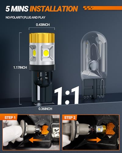 SEALIGHT 194 LED Bombilla para Luz de Matrícula 6000K Blanco miniatura 6