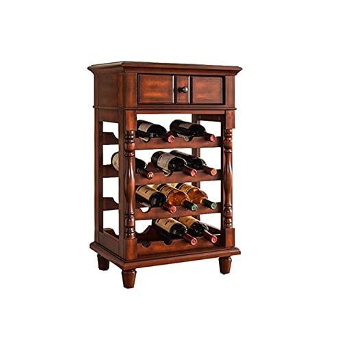 Gabinete para vino de madera estilo europeo marrón miniatura 1