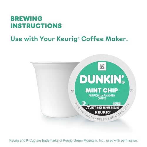 Dunkin’ Mint Chip Artificially Flavored Coffee, Keurig K-Cup Pods, 60 Count - image 2