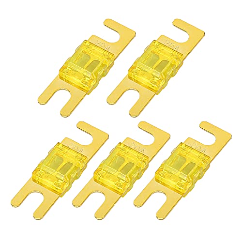 5 Fusibles Mini ANL 60A - Pour Auto, Moto, Bateau, Audio - 32V - Bleu