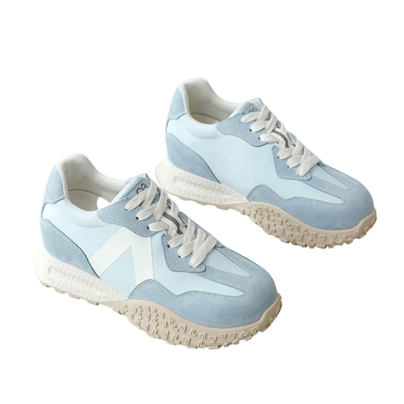 Genuine Leather Height-Increasing Sports Sneakers | Breathable Lightweight Thick Sole Shoes for Women's & Girl's