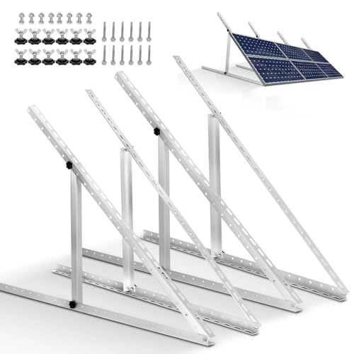 2 Sets (4 Pack) 45inch Adjustable Solar Panel Tilt Mount Brackets with Foldable Tilt Legs for 45' Panels | 2400Pa Windproof Adjustable Solar Panel Mount Brackets Kit for RV/Roof/Ground