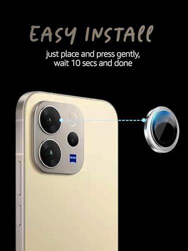 Image of Lensarmor Compatible with Vivo V70 Silver Camera Lens Protector (1 Pack) - Premium 9H Tempered Glass, Military-Grade Protection, Ultra-Clear Transparency & Case-Friendly Design