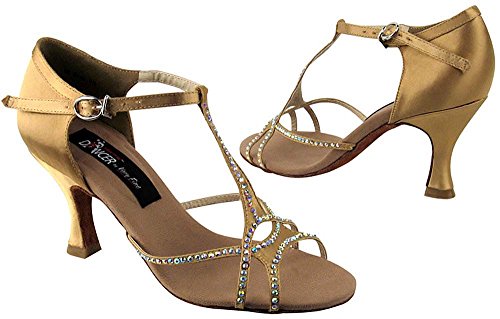 Women's Ballroom Dance Shoes Tango Wedding Salsa Shoes CD2804EB Comfortable-Very Fine 2.5" [Bundle of 5]3