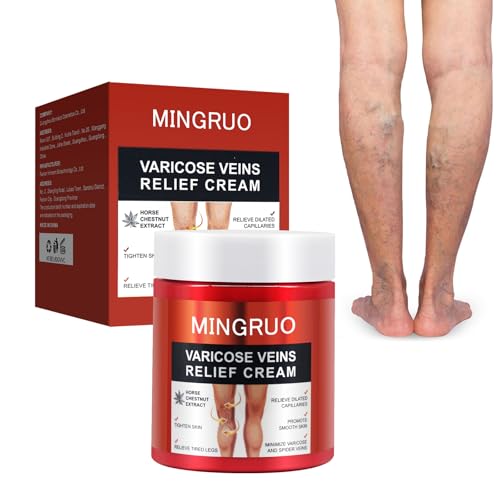 MINGRUO Crema para varices, Crema Para Las Venas Varicosas, Crema para Varices Piernas, Crema Reparadora Varices Piernas, Crema Reparadora De Venas De Araña Venenreparaturcrema