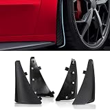 BILLFARO 4PCS Front & Rear Mud Flaps,Carbon Fiber Pattern Splash Guards Wheels Rock Mudguards Mudflap Fender for Corvette C8 Stingary Z51 Convertible/HTC 2020+,Replace OEM #84263453 84263457