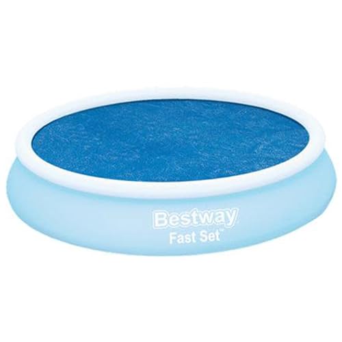 Bestway Round Solar Pool Cover for 10 Round Above Ground Swimming Pools - Heat Retention & Protection from Debris