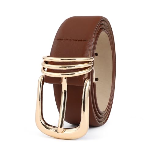 Belts for Women with Gold Buckle Faux Leather Belts Fashion Casual belts for jeans2