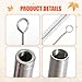 Stainless Steel Maple Syrup Tapping Kit 6 Spiles with Hooks 2 Cleaning Brushes Maple Tree Taps for Sap Collection