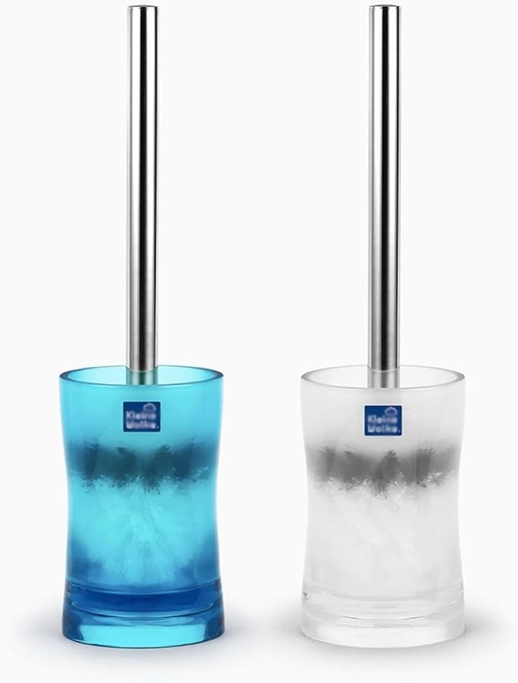 Toilet Bowl Brush Long Handle Holder Toilet Brush with Base Toilet Brush Simple Design Toilet Brush Bathroom No Dead Angle Cleaning Toilet Brush Set Toilet Cleaner Brush(C)