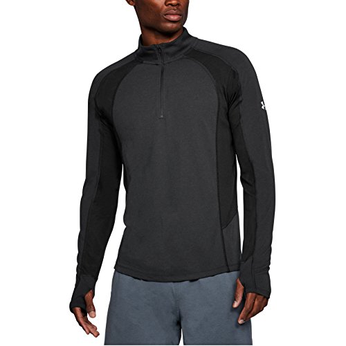 Under Armour Men Swfyt 1/4 Zip Warm-up Top - Black/Black/Reflective (001), Small