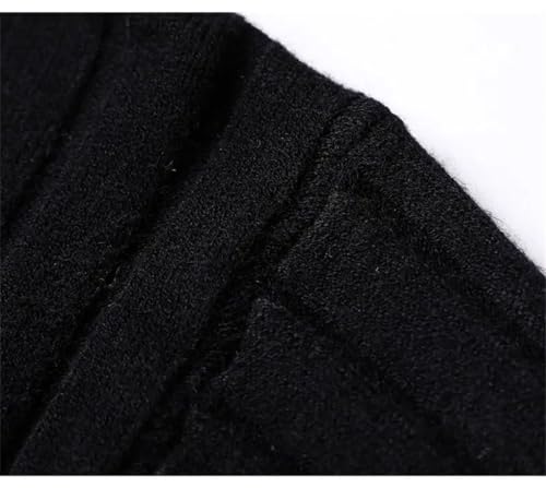 Men V-Neck Solid Color Vertical Stripes Casual Sweater Slim Long Sleeve Knitted Pullovers Top4