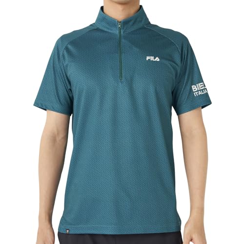 FILA GOLF ハーフジップ半袖ハイネック メンズ 745608 DGN LL