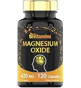 tnvitamins Magnesium Oxide 420mg - 120 Capsules | 4 Month Supply! | 100% Daily Value of Magnesium...