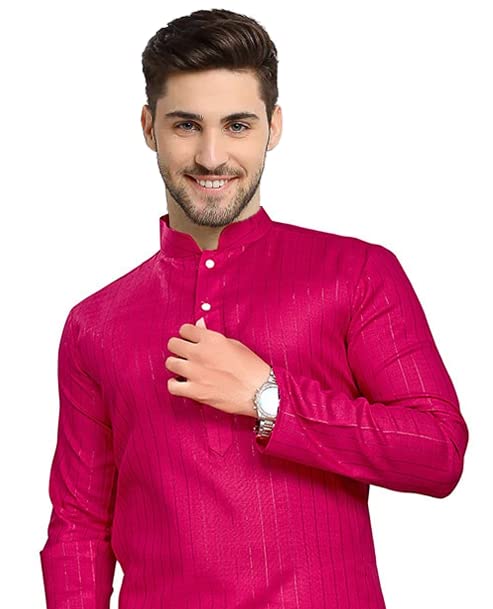 Image of Men's Textured Lining Ethnic Kurta Pajama Set Combo
