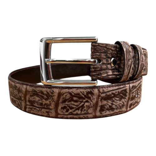 Genuine Alligator Nubuck Skin Belts For Men, Real Nubuck Crocodile Men's Belts, Strap Width 1.57