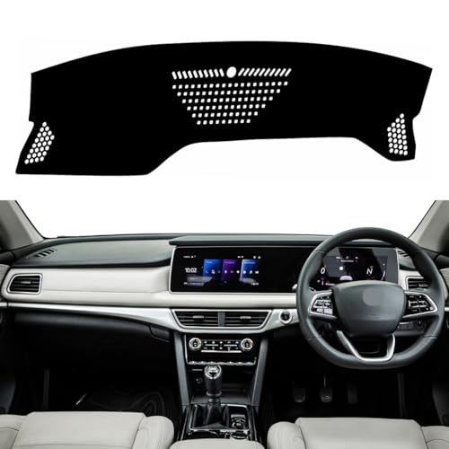 Image of Car Dashboard Cover Compatible with Mahindra XUV700 2021-2025 Dustproof, UV Resistant | All-Weather Protection | Custom Fit Car Accessories (Balck)