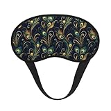 Taille et couverture : mesure 19 x 10 cm pour bloquer la lumière sans appuyer sur les yeux. Conçu pour les yeux avec des plumes de paon élégantes (A). Masque pour les yeux pour le sommeil et masque pour les yeux pour les routines de sommeil. Préférez un masque de sommeil somnolent, un masque de nuit ou un masque de sommeil classique. Ce masque occultant pour les yeux pour dormir est facile à laver à la main et sèche rapidement