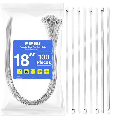 Metalen gespen van roestvrij staal 304 voor zware werkzaamheden, breedte 4,6 mm, lengte 46 cm en sterkte tot 270 lbs, perfect voor het omwikkelen van afvoeren, hekken en afdekkingen buitenshuis