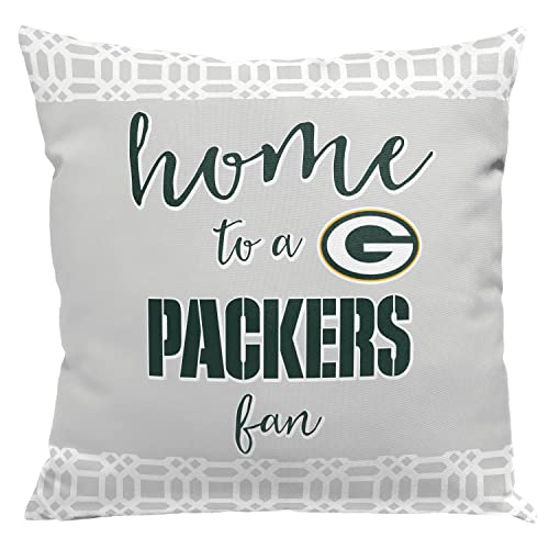 Northwest NFL 2 Piece Sweet Home Fan Throw Pillow Cover 18 X 18, Green Bay Packers