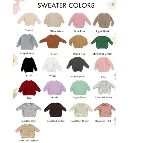 Personalized Baby Sweater,Embroidery Name Sister Sweater,Baby Girl Sweater,Baby Boy Sweater,Newborn Sweater,Baby Knit Sweater,Toddler Christmas Sweater (5T)2