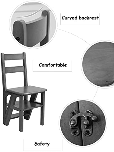 Taburete portátil convertible en escalera de madera para tu comedor y cocina 8
