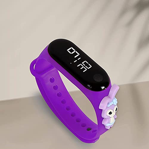 Image of Digital Dial Waterproof Stylish & Fashionable Wrist Smart Watch LED Band for Kids, Colorful Cartoon for Boys & Girls (Red Iron Man Character) (Removable Silicon Strap)