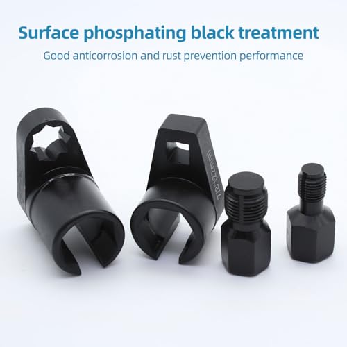 RUNYU 5 Stück Lambdasonden Schlüssel Set, Lambdasonde Werkzeug Lambdasonden Nuss Gewindereparatur Satz für Autoreparatur