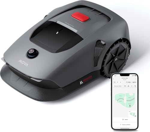 MOVA 600 Robot Tosaerba Senza Filo Perimetrale, Mappatura 3D-LiDAR Fino a 600 m², Superamento Ostacoli Intelligente, Controllo via App, Taglio a U, Silenzioso, Allarmi di Sicurezza