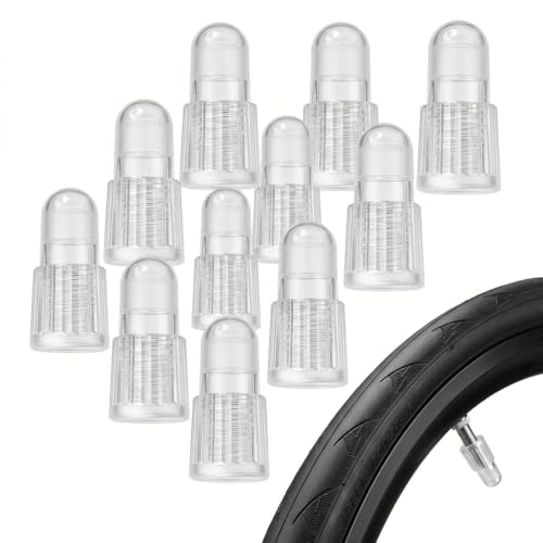 10 Stück Ventilkappen Fahrrad Ventilkappen Fahrradventil Kappe Französisches Fahrrad Ventile Reifenventil-Kappen Presta Ventil Adapter Rad Ventile für Reifen Dunlop Mountainbike Ventildeckel (Weiß)