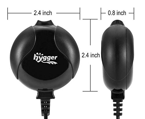 Hygger Quiet Mini Air Pump For Aquarium 1.5 Watt Oxygen Fish Air Pump For 1-15 Gallon Fish Tank With Accessories Black thumb #5