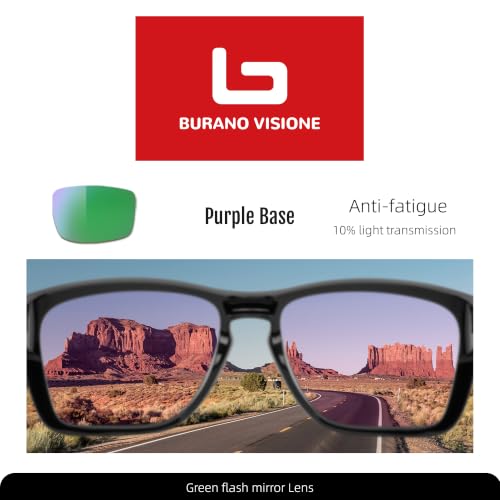 Image of B.N.U.S Non-Polarized Corning Glass Lens Wrap Around Sunglasses Men Women | UV Protection Scratch-Resistant Multi-Color Paint-Free Light Grilamid Frame Running Cycling Sport Fit