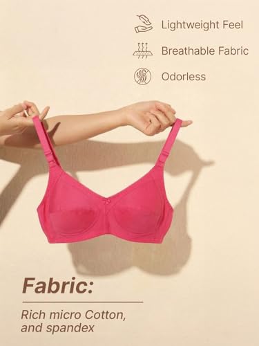Image of INKURV Full Coverage Cotton Bra for Heavy Bust| Minimizer Bra for Women| Anti-Sagging Breast Lift Up| Non-Wired| Non-Padded Daily Use Bra for Ladies