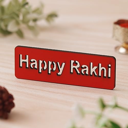 Image of eCraftIndia Set of 2 Shivalinga Rudraksha Religious Rakhis for Brothers with Best Bro Ever Fridge Magnet and Roli Chawal Pack