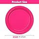APUXXJUPA 50 Stück pinkfarbene Pappteller – 23 x 23 cm, strapazierfähige runde pinkfarbene Essteller für den täglichen Gebrauch, Hochzeit, Braut, Picknick