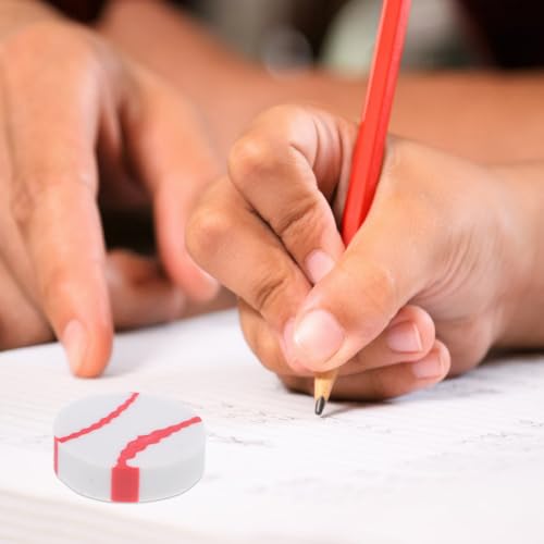 MINAOLULUS 50Pcs Mini Sports Ball Erasers Cute Wear Resistant Pencil Erasers for School Supplies Reward Baseball Design for Classroom and Party Favors