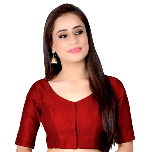 Image of Chandrakala Casual Blouses for Women Sarees,Readymade (B186-P)